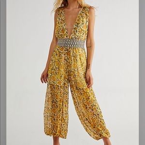 Free people Marias Plunge V-Neck Sleeveless Romper